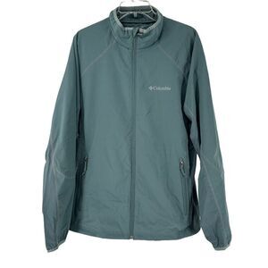Columbia Jacket Size L Green Omni Shield Advanced Repellency Full Zip Outdoor